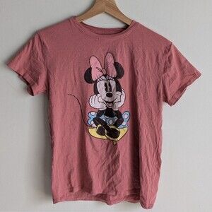 Disney Pink Minnie Mouse Graphic Tee T-shirt Women's Size Small